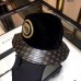 Gucci Dapper Dan GG Black Leather Hat