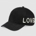 Gucci Black Embroidered Loved Baseball Hat