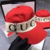 Gucci Red Baseball Hat With Gucci Headband