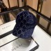 Gucci Sapphire Blue GG Velvet Baseball Hat