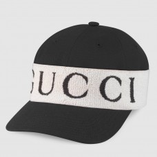 Gucci Black Baseball Hat With Gucci Headband