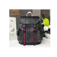 Gucci 495563 GG Black backpack Black/grey soft GG Supreme