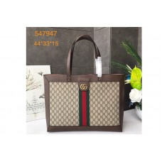 Gucci 547947 Ophidia GG tote bags in Beige/ebony soft GG Supreme