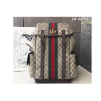 Gucci 598140 Ophidia GG medium backpack Beige/ebony GG Supreme canvas