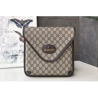 Gucci 598604 Neo Vintage GG medium messenger Bag in Beige/ebony GG Supreme canvas