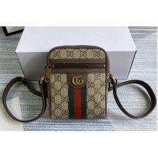 Gucci 598127 Ophidia GG shoulder bag in Beige/ebony GG Supreme canvas