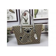 Gucci 212374 Joy Supreme Dog Canvas Shoulder Bag White