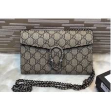 Gucci 401231 Dionysus GG Supreme chain wallet Red