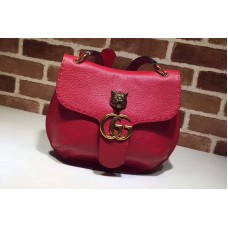 Gucci 409154 GG Marmont Leather Shoulder Bags Red