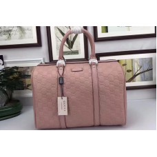 Gucci 193603 Joy Boston Bag Signature Leather Pink