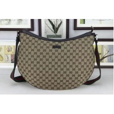 Gucci 189752 GG Canvas Large Messenger Bag Coffee