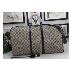 Gucci 206500 GG Fabric Large Carry On Duffel Bags Coffee