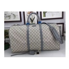 Gucci 206500 GG Fabric Large Carry On Duffel Bags Grey