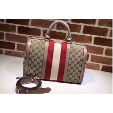 Gucci 247205 Vintage Web Original GG Canvas Boston Bags Pink