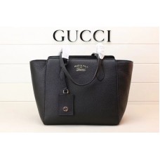 Gucci 354408 Swing Leather Tote Bags Black