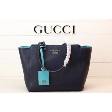 Gucci 354408 Swing Leather Tote Bags Blue