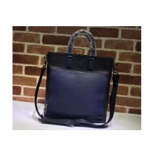 Gucci 406463 Leather Tote Bags Black/Blue