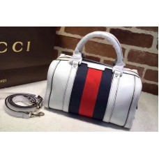 Gucci 269876 Vintage Leather Boston Bags White