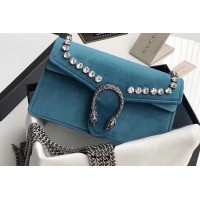 Gucci 476432 Dionysus super mini bag with crystals Light Blue