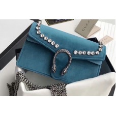 Gucci 476432 Dionysus super mini bag with crystals Light Blue