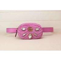 Gucci 476434 GG Marmont belt bags Pink Velvet