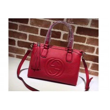 Gucci 308362 Calf Leather Soho Top Handle Bags Red