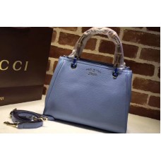 Gucci 336032 Bamboo Shopper Tote Bags Calfskin Leather Light Blue