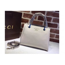 Gucci 336032 Bamboo Shopper Tote Bags Calfskin Leather White