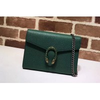 Gucci 401231 Dionysus Leather Mini Chain Bags Green