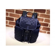 Gucci 406361 GG Guccissima Blue Canvas Backpack
