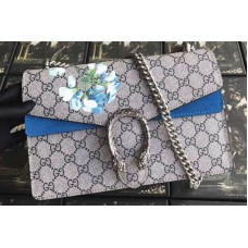 Gucci 400249 Dionysus GG Blooms Shoulder Bag Blue