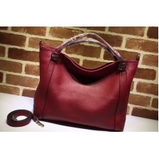 Gucci 323675 Miss GG Calf Leather Top Handle Bags Red