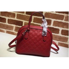 Gucci 341504 Calfskin Leather Small Tote Bags Red