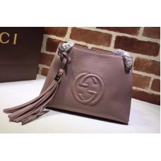 Gucci 387043 Soho Leather Chain Strap Shoulder Bag Pink