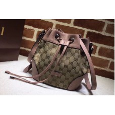 Gucci 388704 Classic GG Canvas Small Bucket Bags Pink