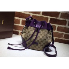 Gucci 388704 Classic GG Canvas Small Bucket Bags Purple