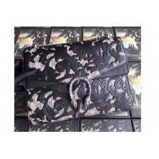Gucci 400235 Dionysus Arabesque Shoulder Bag Black