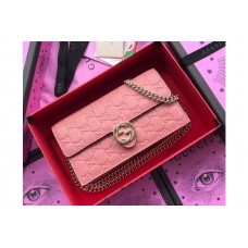 Gucci 409340 Icon Gucci Signature Chain Wallet Pink