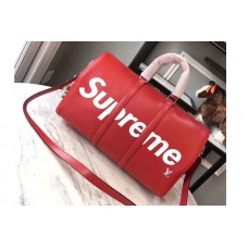 Louis Vuitton M53419 x Supreme Keepall 45 Bandouliere Bags Red