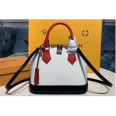 Louis Vuitton M40302 LV Alma PM handbags Black/White Epi leather