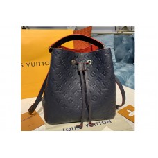 Louis Vuitton M45306 LV Neonoe MM Bags in Navy Blue/Red Monogram Empreinte leather