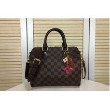 Louis Vuitton N41113 Speedy Bandouliere 25 Damier Ebene Canvas Bags