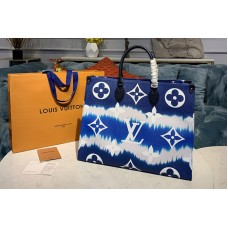 Louis Vuitton M45120 LV Escale Onthego GM tote bag in Blue Monogram canvas