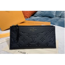 Louis Vuitton M68712 LV Pochette Melanie BB Bag in Black Monogram Empreinte leather