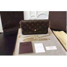 Louis Vuitton M61276 Monogram Canvas Felicie Chain Wallet