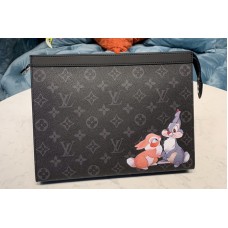 Louis Vuitton M61692 LV Pochette Voyage MM Bag Monogram Eclipse canvas