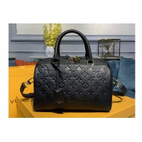 Louis Vuitton M42401 Speedy Bandouliere 25 handbag in Black Monogram Empreinte leather Louis Vuitton M42401 Speedy Bandouliere 25 handbag in Black Monogram Empreinte leather