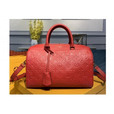 Louis Vuitton M42406 Speedy Bandouliere 30 handbag in Red Monogram Empreinte leather