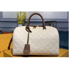 Louis Vuitton M42406 Speedy Bandouliere 30 handbag in White Monogram Empreinte leather