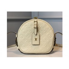 Louis Vuitton M45276 LV Boite Chapeau Souple MM handbag in Cream Monogram Empreinte leather